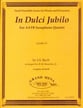 IN DULCI JUBILO SAXOPHONE QUARTET cover